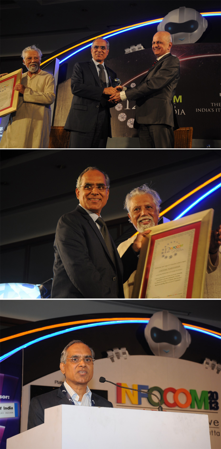 Lakshmi Narayanan, Vice Chairman, Cognizant, Honored with the ‘IT Gem of India’ Award at INFOCOM 2013