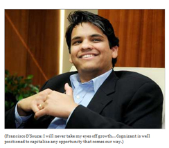 The Economic Times names Cognizant CEO and President Francisco D’Souza among the 12 newsmakers who will “define India in 2012”.